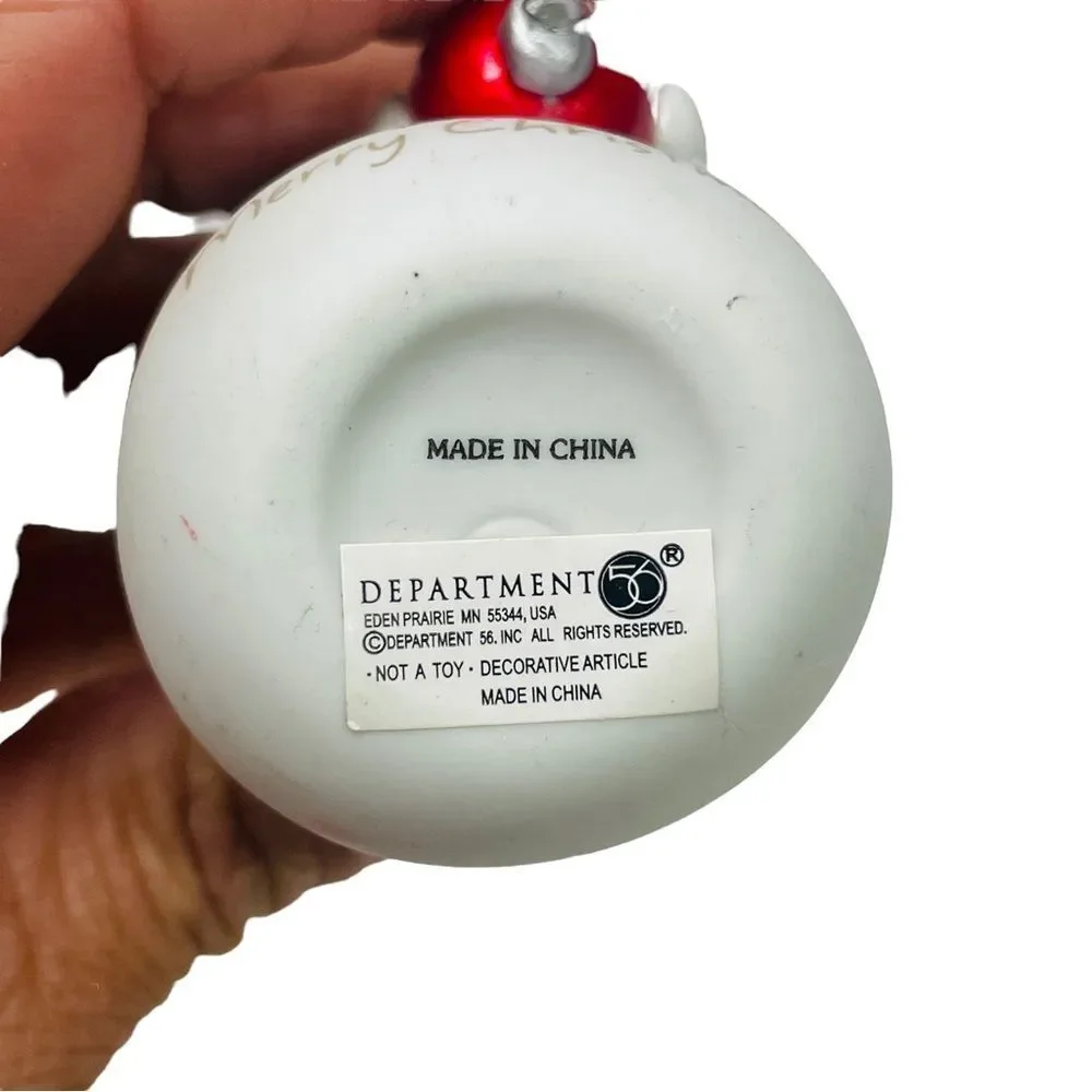 Set of 5 Vintage Christmas Ornaments - Precious Moments, Department 56
